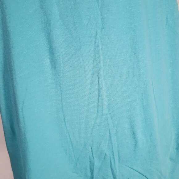 Salt Life Live Salty Pastel Green Yellow Cotton Cap Sleeve Palm Promenade Tee M - Picture 7 of 16